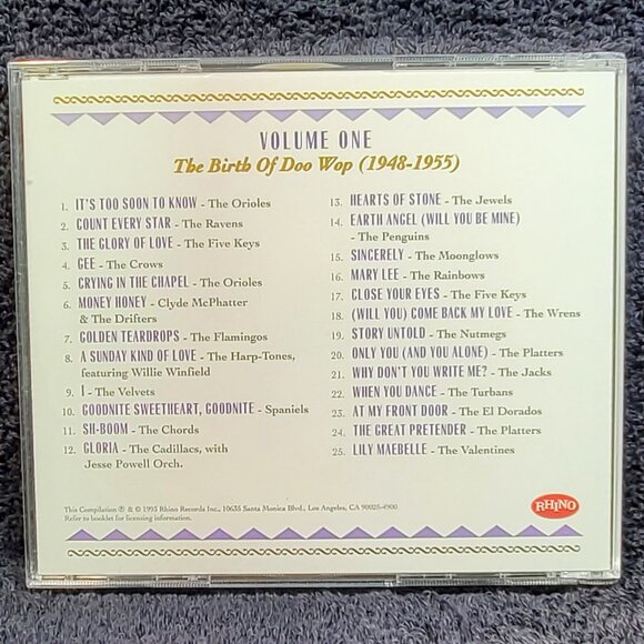 VINTAGE ORIGINAL  DOO WOP BOX SET ( NUMBER 1 ) COMPACT DISCS  AND BOOK - Picture 5 of 11